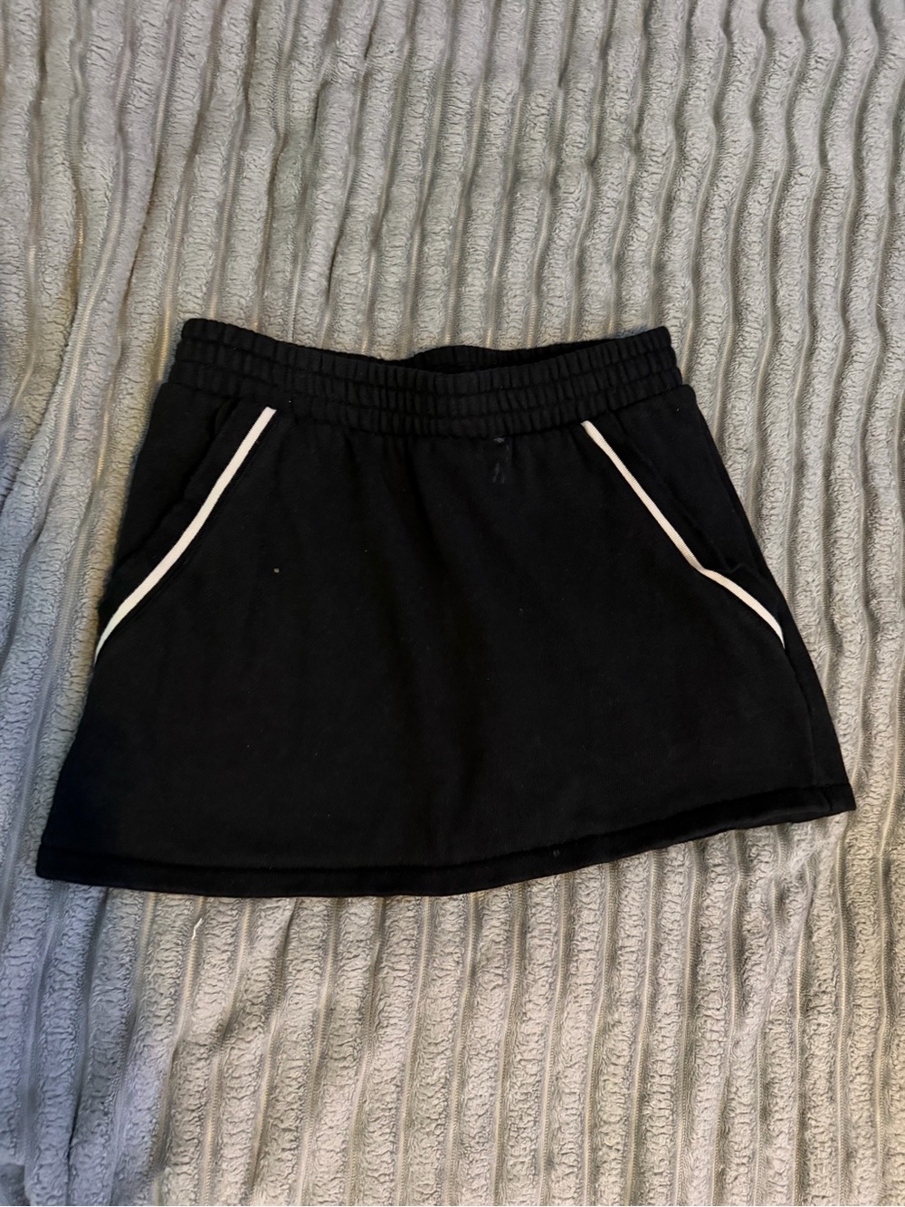PINK Victoria's Secret Black Mini Skirt with White Piping